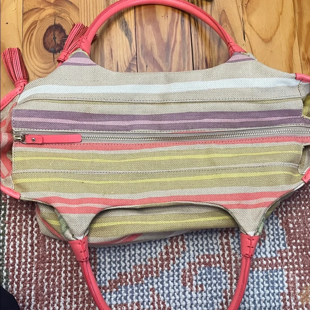 Kate Spade Multi Color Striped Canvas Bag - Picture 7 of 12
